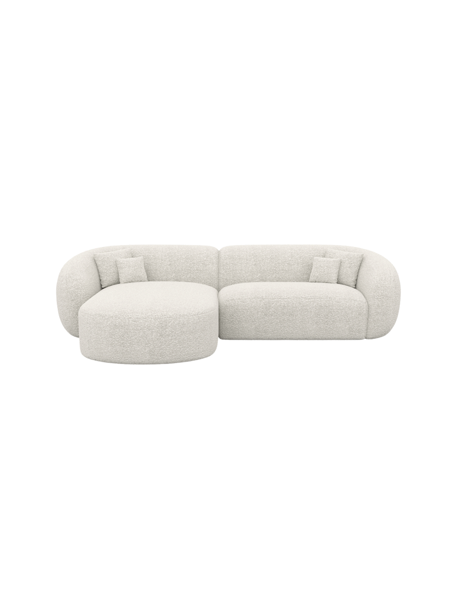 
4-Sitzer Design Ecksofa „Serano“ mit Strukturstoff-Bezug - Strukturstoff Anthrazit / Eckteil links