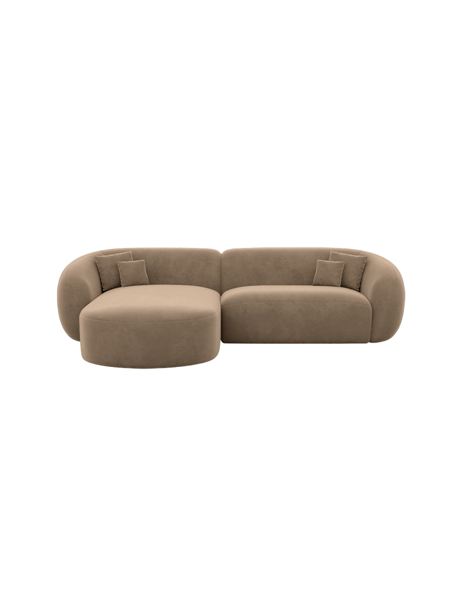 
4-Sitzer Design Ecksofa „Serano“ mit Samtbezug - Samtbezug Königsblau / Eckteil links