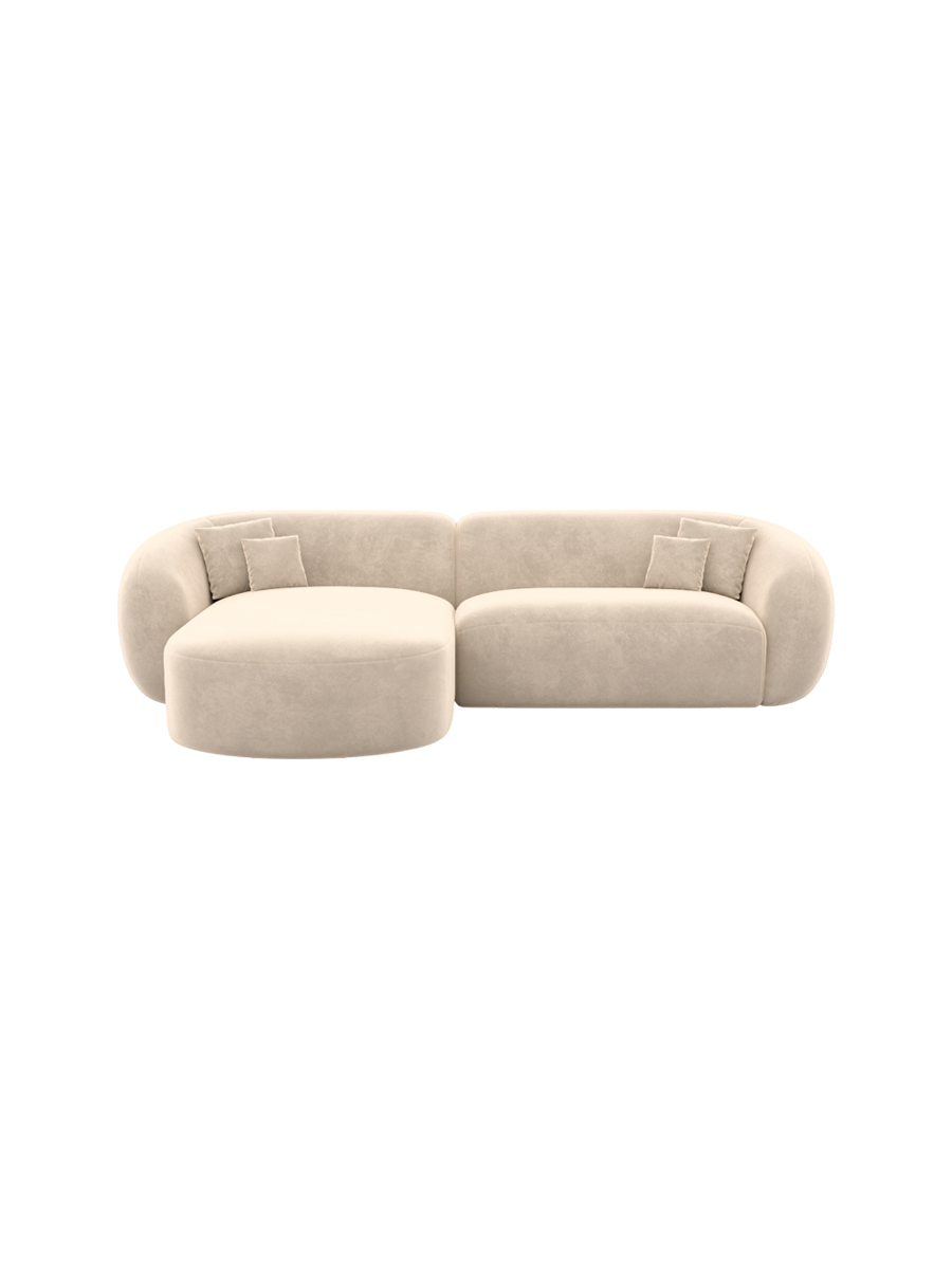 
4-Sitzer Design Ecksofa „Serano“ mit Samtbezug - Samtbezug Königsblau / Eckteil links