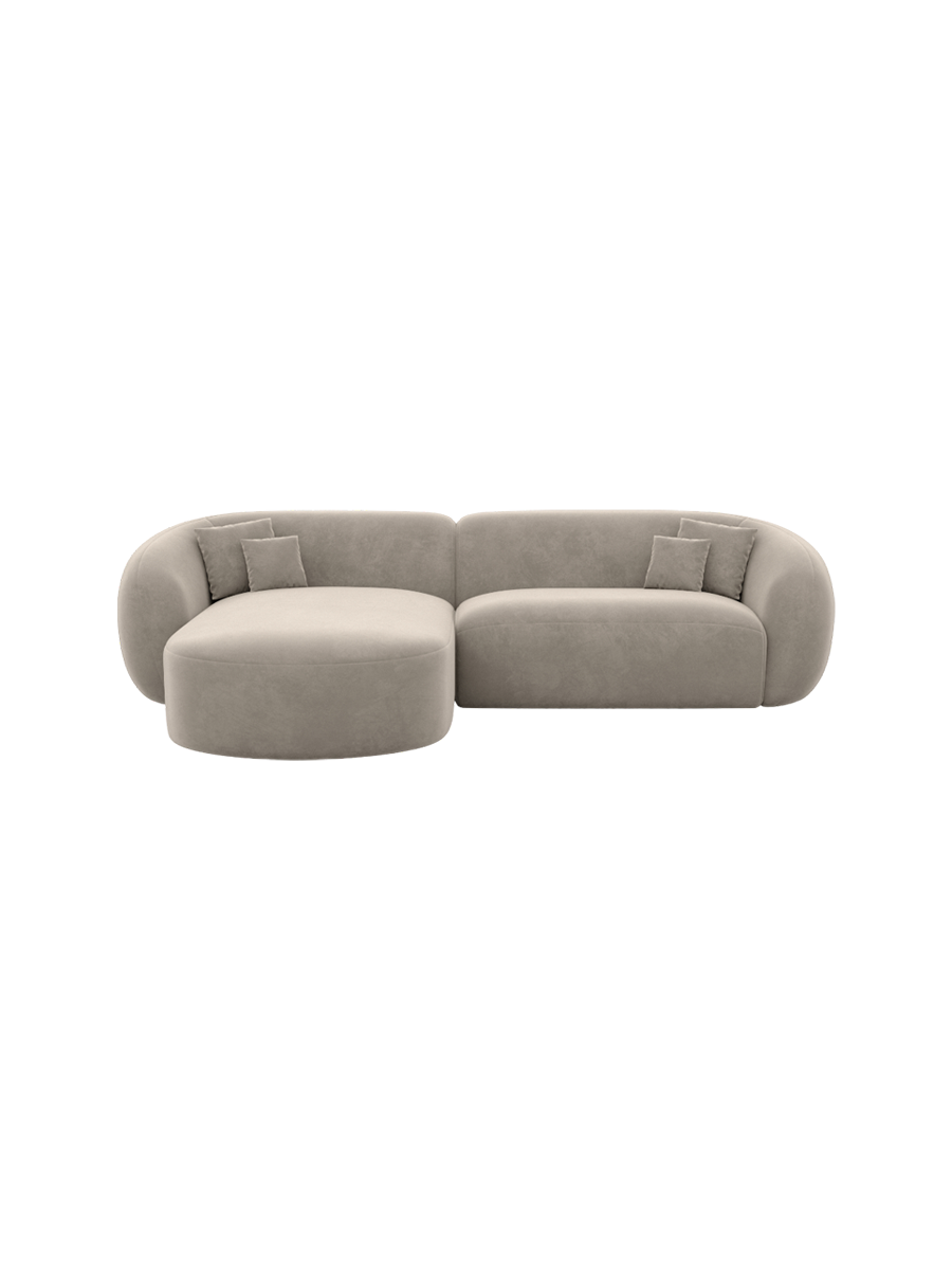 
4-Sitzer Design Ecksofa „Serano“ mit Samtbezug - Samtbezug Königsblau / Eckteil links