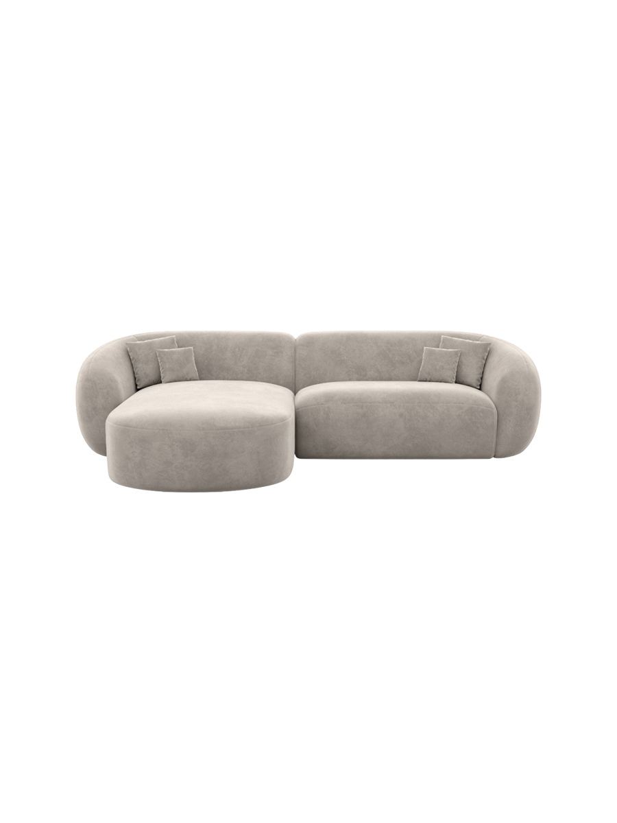 
4-Sitzer Design Ecksofa „Serano“ mit Samtbezug - Samtbezug Königsblau / Eckteil links