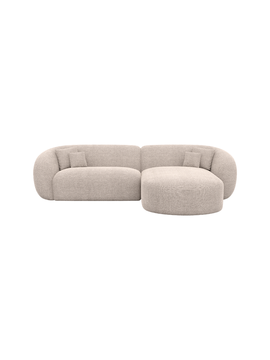 
4-Sitzer Design Ecksofa „Serano“ mit Strukturstoff-Bezug - Strukturstoff Anthrazit / Eckteil links