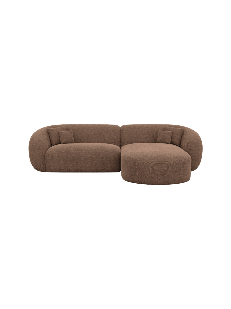 
4-Sitzer Design Ecksofa „Serano“ mit Strukturstoff-Bezug - Strukturstoff Anthrazit / Eckteil links