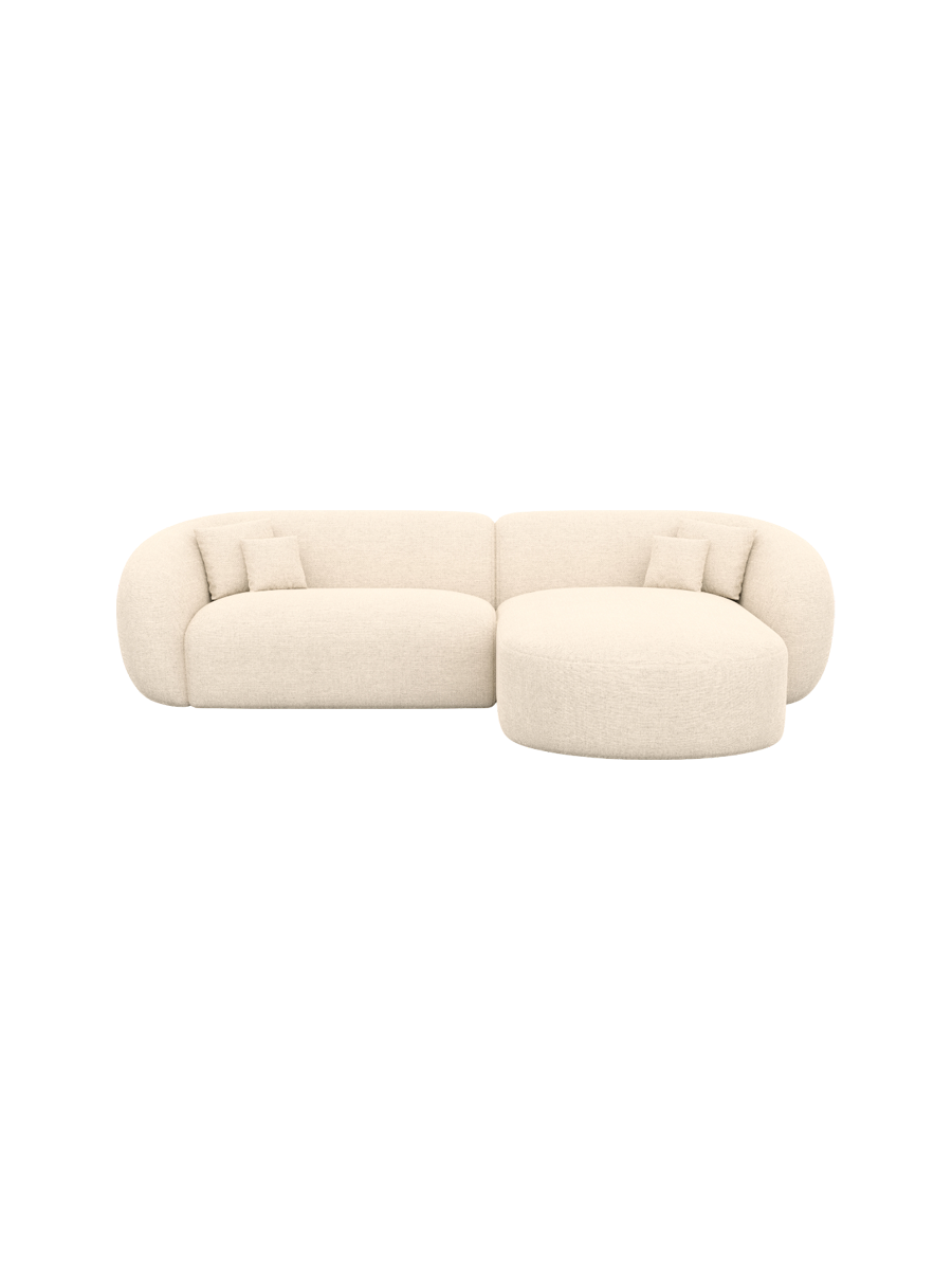 
4-Sitzer Design Ecksofa „Serano“ mit Strukturstoff-Bezug - Strukturstoff Anthrazit / Eckteil links