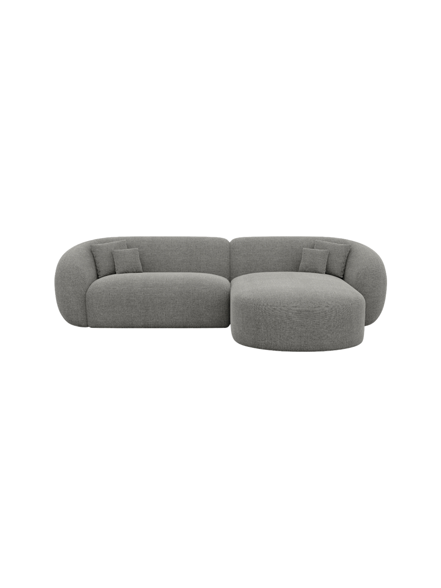 
4-Sitzer Design Ecksofa „Serano“ mit Strukturstoff-Bezug - Strukturstoff Anthrazit / Eckteil links