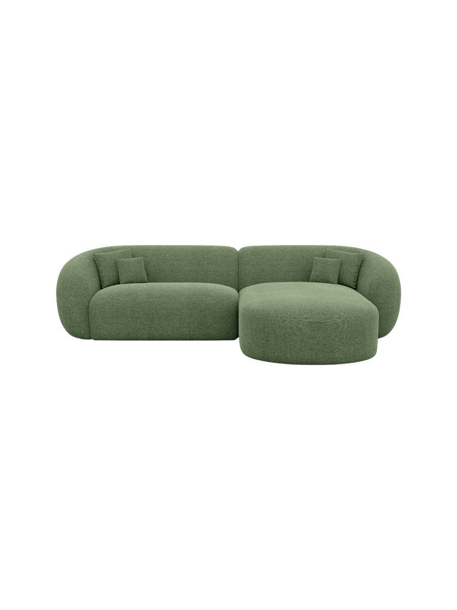 
4-Sitzer Design Ecksofa „Serano“ mit Strukturstoff-Bezug - Strukturstoff Anthrazit / Eckteil links