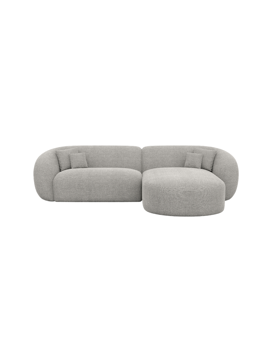 
4-Sitzer Design Ecksofa „Serano“ mit Strukturstoff-Bezug - Strukturstoff Anthrazit / Eckteil links