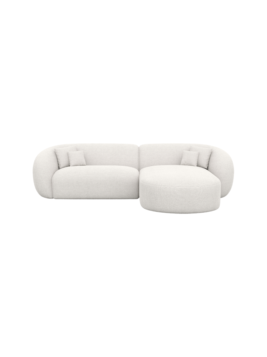 
4-Sitzer Design Ecksofa „Serano“ mit Strukturstoff-Bezug - Strukturstoff Anthrazit / Eckteil links