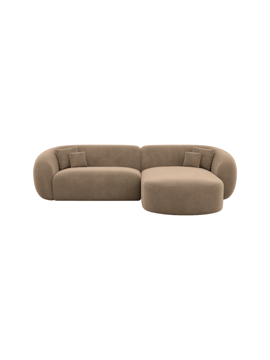 
4-Sitzer Design Ecksofa „Serano“ mit Samtbezug - Samtbezug Königsblau / Eckteil links