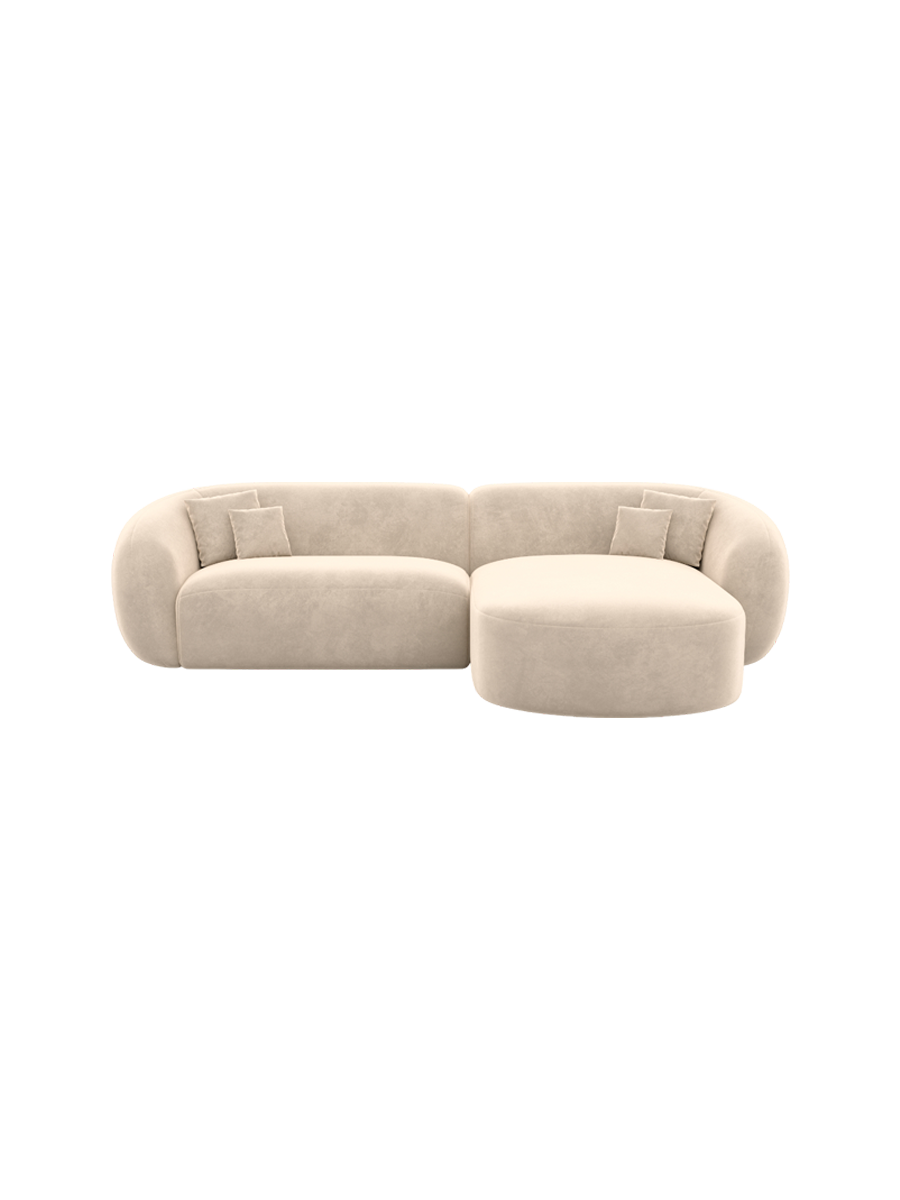 
4-Sitzer Design Ecksofa „Serano“ mit Samtbezug - Samtbezug Königsblau / Eckteil links