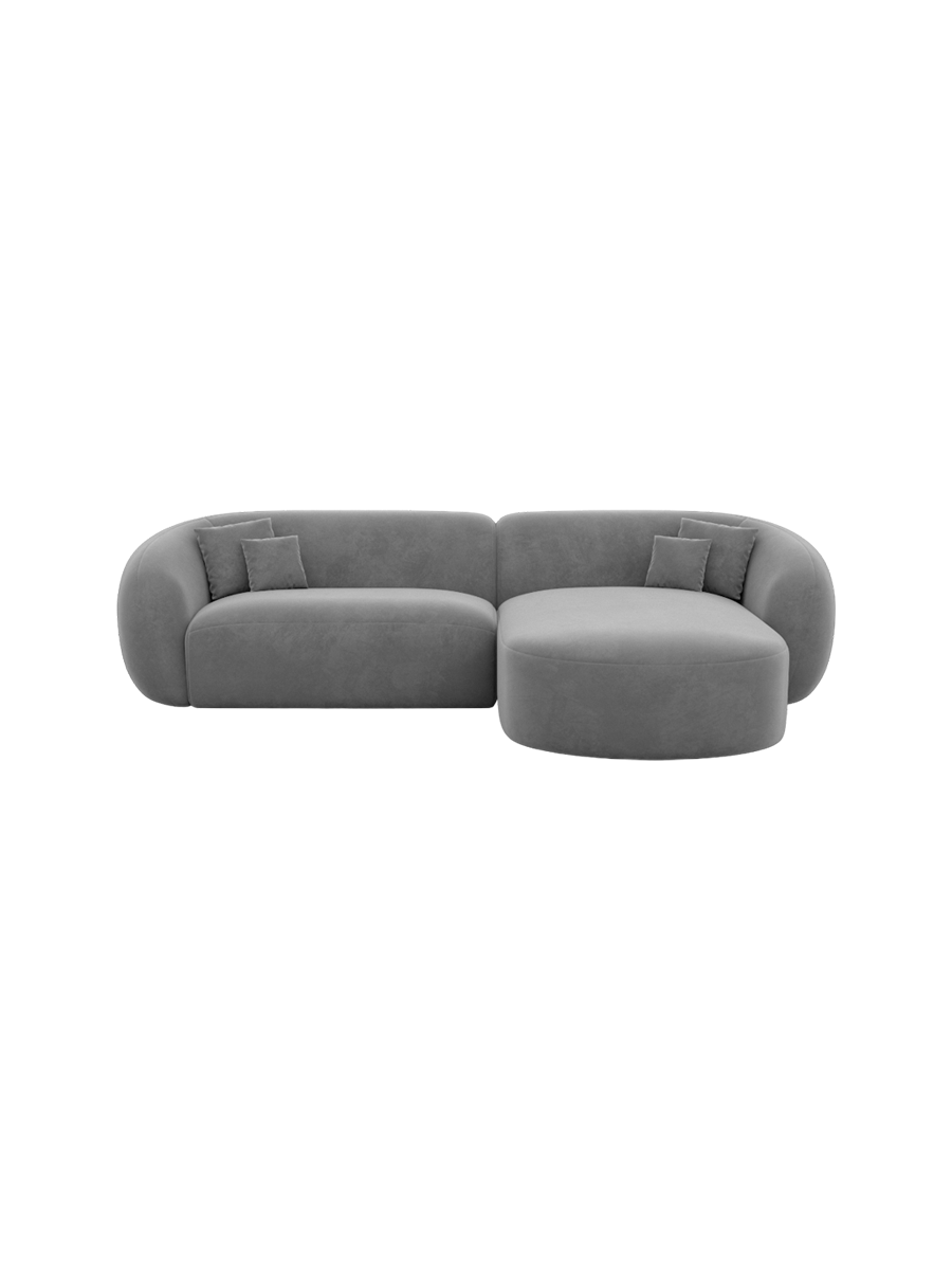 
4-Sitzer Design Ecksofa „Serano“ mit Samtbezug - Samtbezug Königsblau / Eckteil links