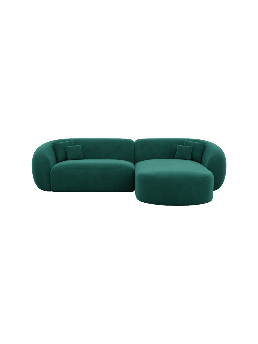 
4-Sitzer Design Ecksofa „Serano“ mit Samtbezug - Samtbezug Königsblau / Eckteil links