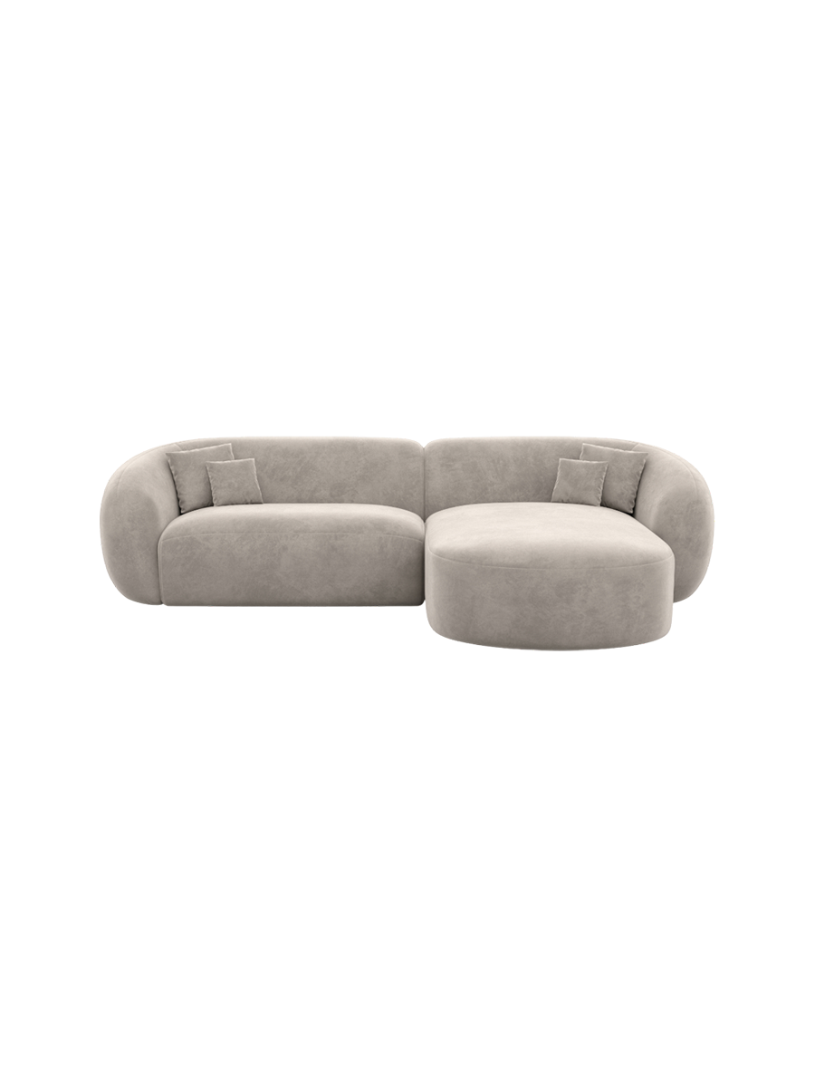 
4-Sitzer Design Ecksofa „Serano“ mit Samtbezug - Samtbezug Königsblau / Eckteil links