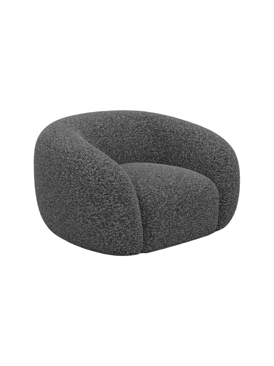 
Design Loungesessel „Serano“ mit Bouclé-Bezug - Bouclé Graphit