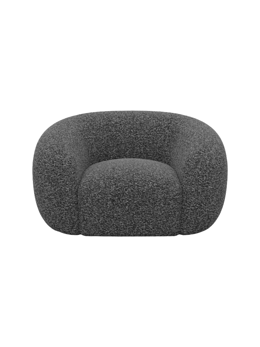 
Design Loungesessel „Serano“ mit Bouclé-Bezug - Bouclé Graphit