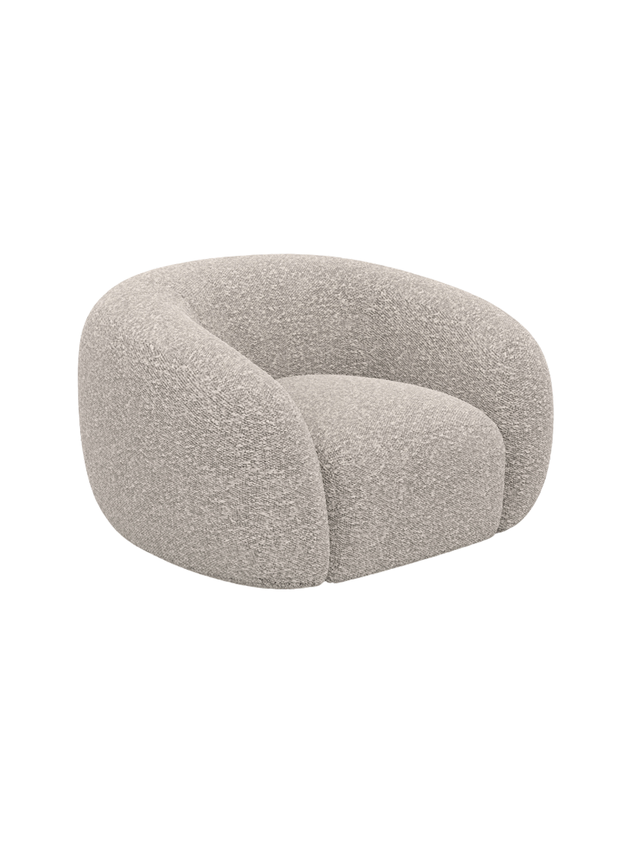 
Design Loungesessel „Serano“ mit Bouclé-Bezug - Bouclé Graphit