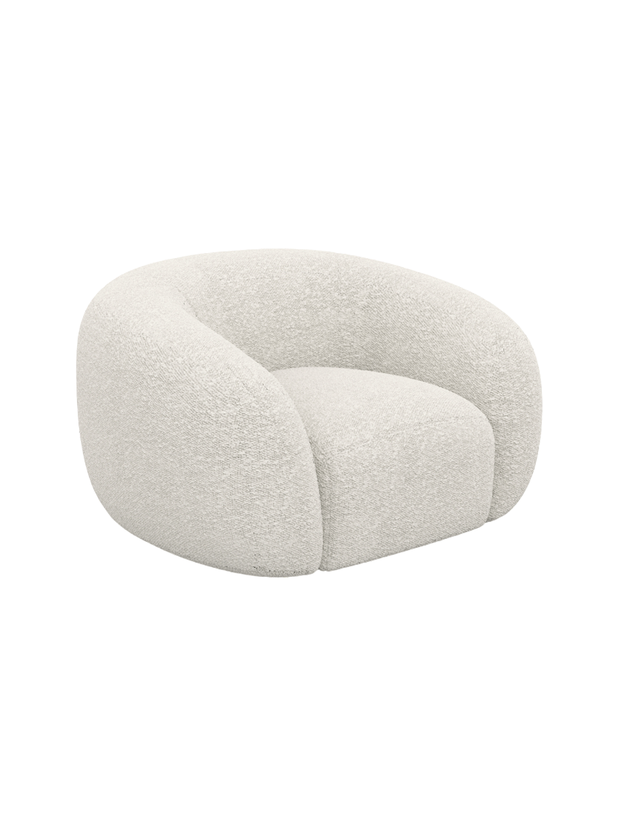 
Design Loungesessel „Serano“ mit Bouclé-Bezug - Bouclé Graphit
