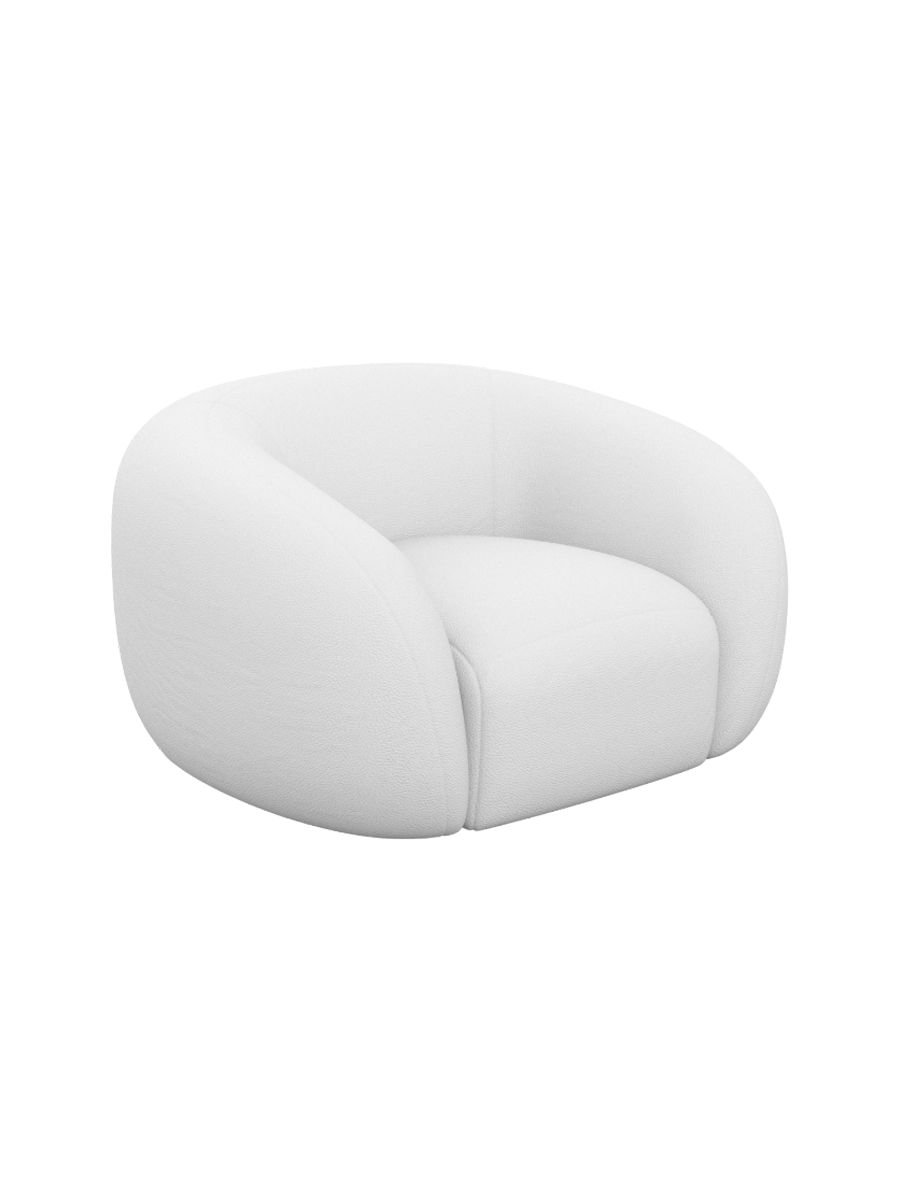 
Design Echtleder Loungesessel „Serano“ - Echtleder Beige