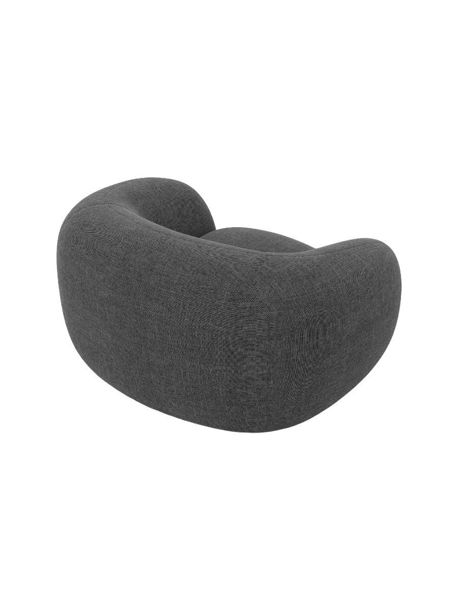
Design Loungesessel „Serano“ mit Strukturstoff-Bezug - Strukturstoff Anthrazit