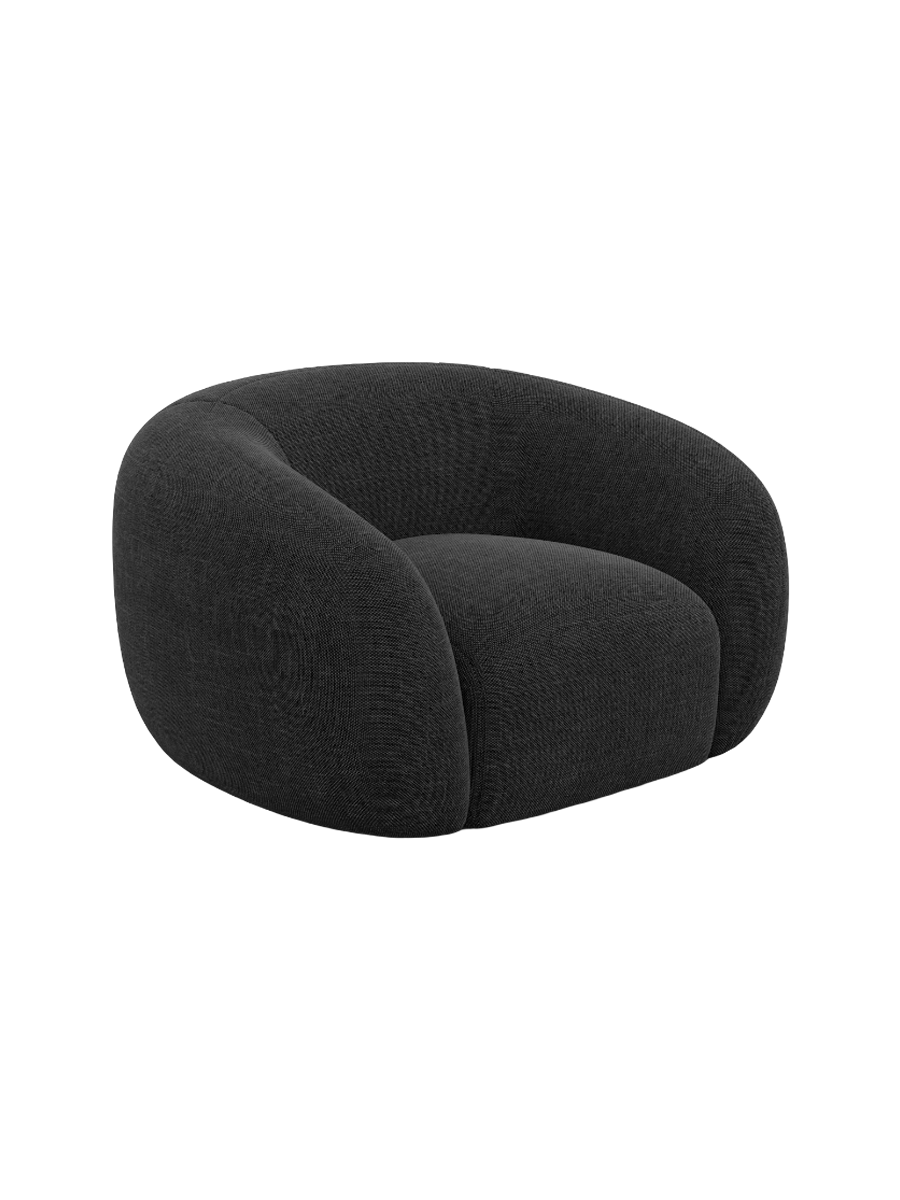 
Design Loungesessel „Serano“ mit Strukturstoff-Bezug - Strukturstoff Anthrazit