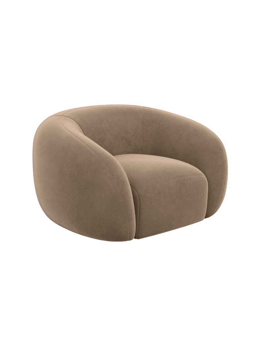 
Design Loungesessel „Serano“ mit Samtbezug - Samtbezug Königsblau