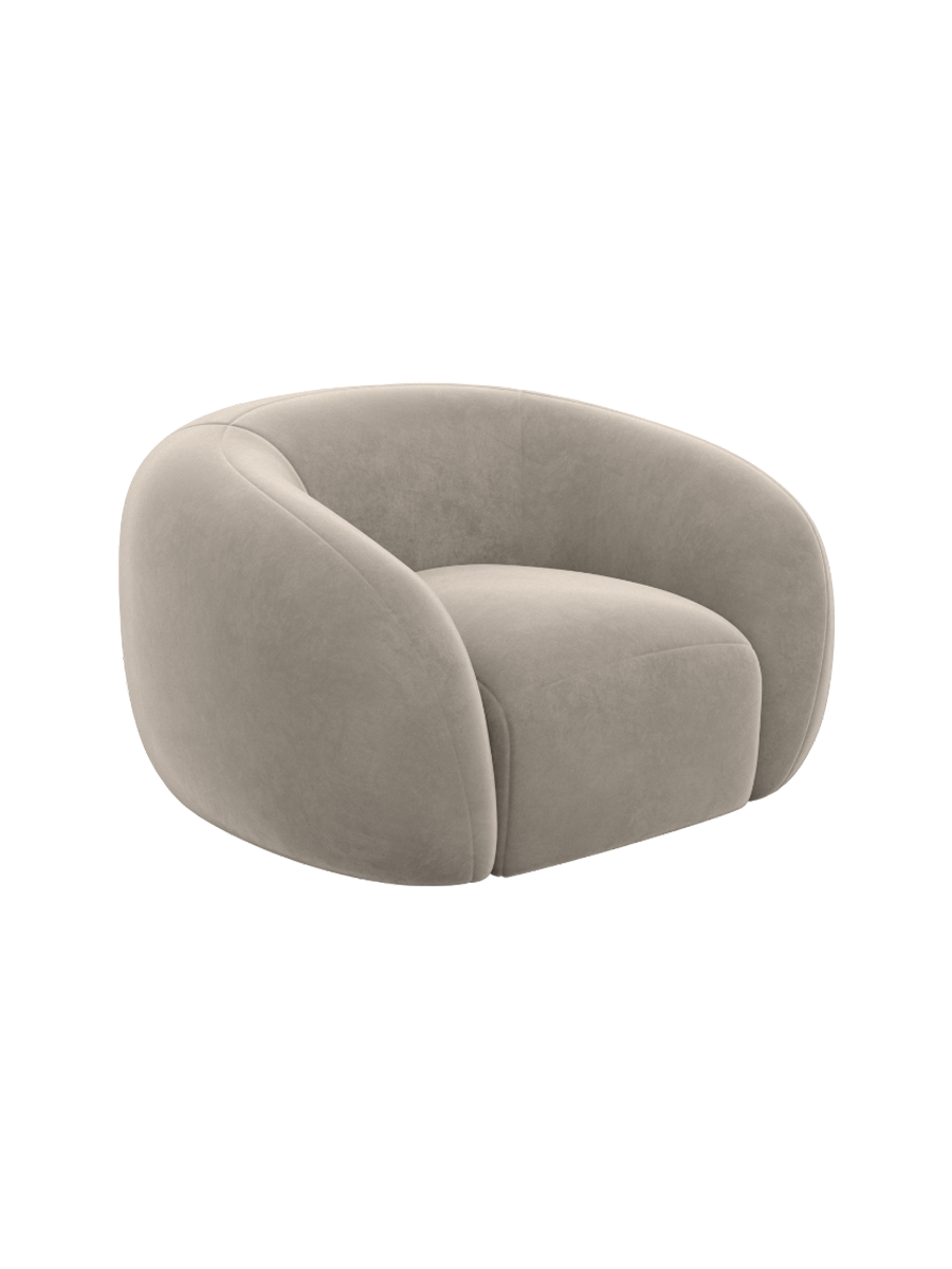 
Design Loungesessel „Serano“ mit Samtbezug - Samtbezug Königsblau