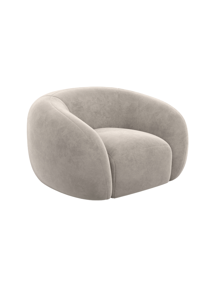 
Design Loungesessel „Serano“ mit Samtbezug - Samtbezug Königsblau