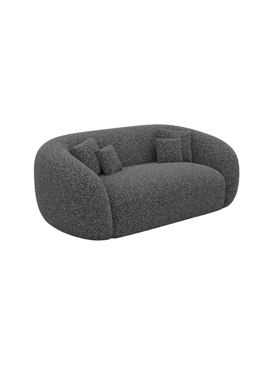 
2-Sitzer Design Sofa „Serano“ mit Bouclé-Bezug - Bouclé Graphit