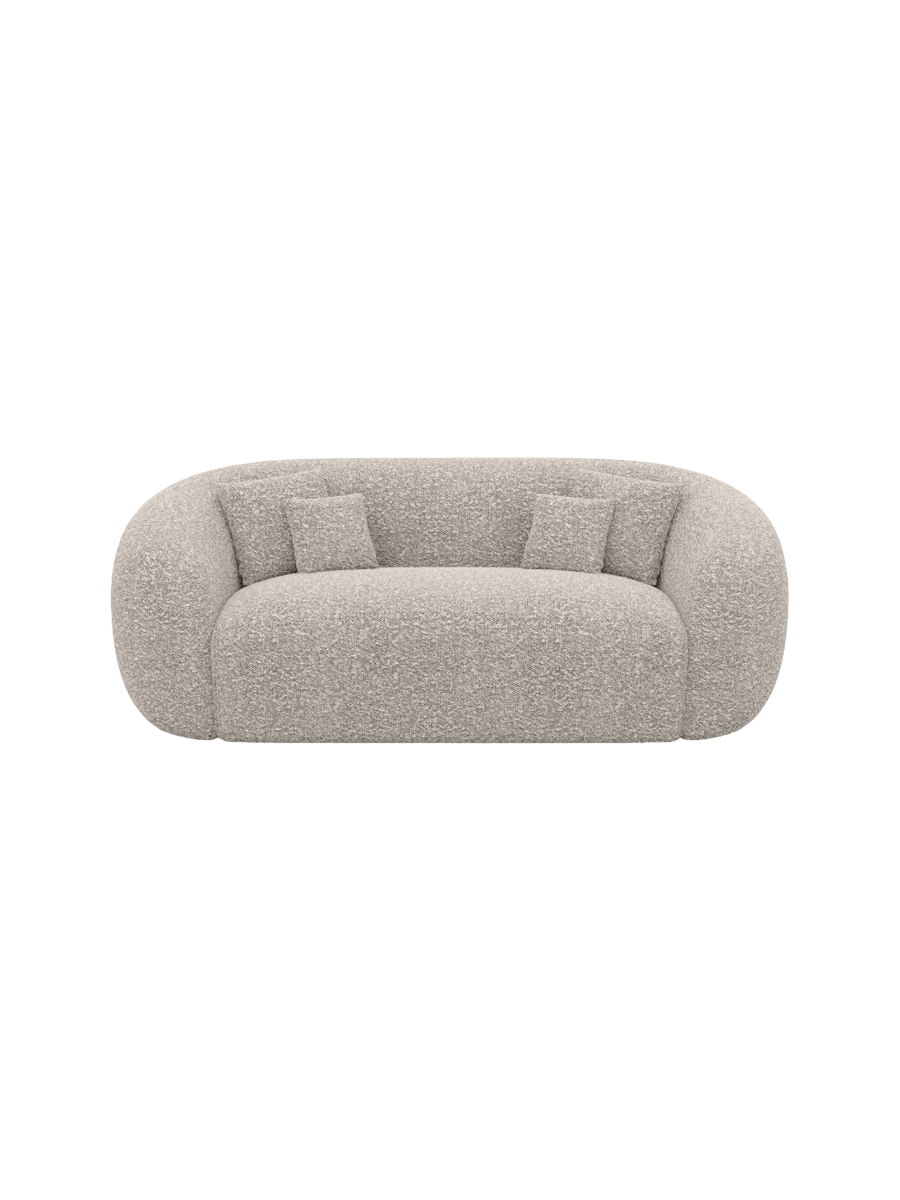 
2-Sitzer Design Sofa „Serano“ mit Bouclé-Bezug - Bouclé Graphit