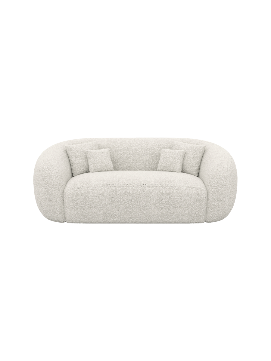 
2-Sitzer Design Sofa „Serano“ mit Bouclé-Bezug - Bouclé Graphit