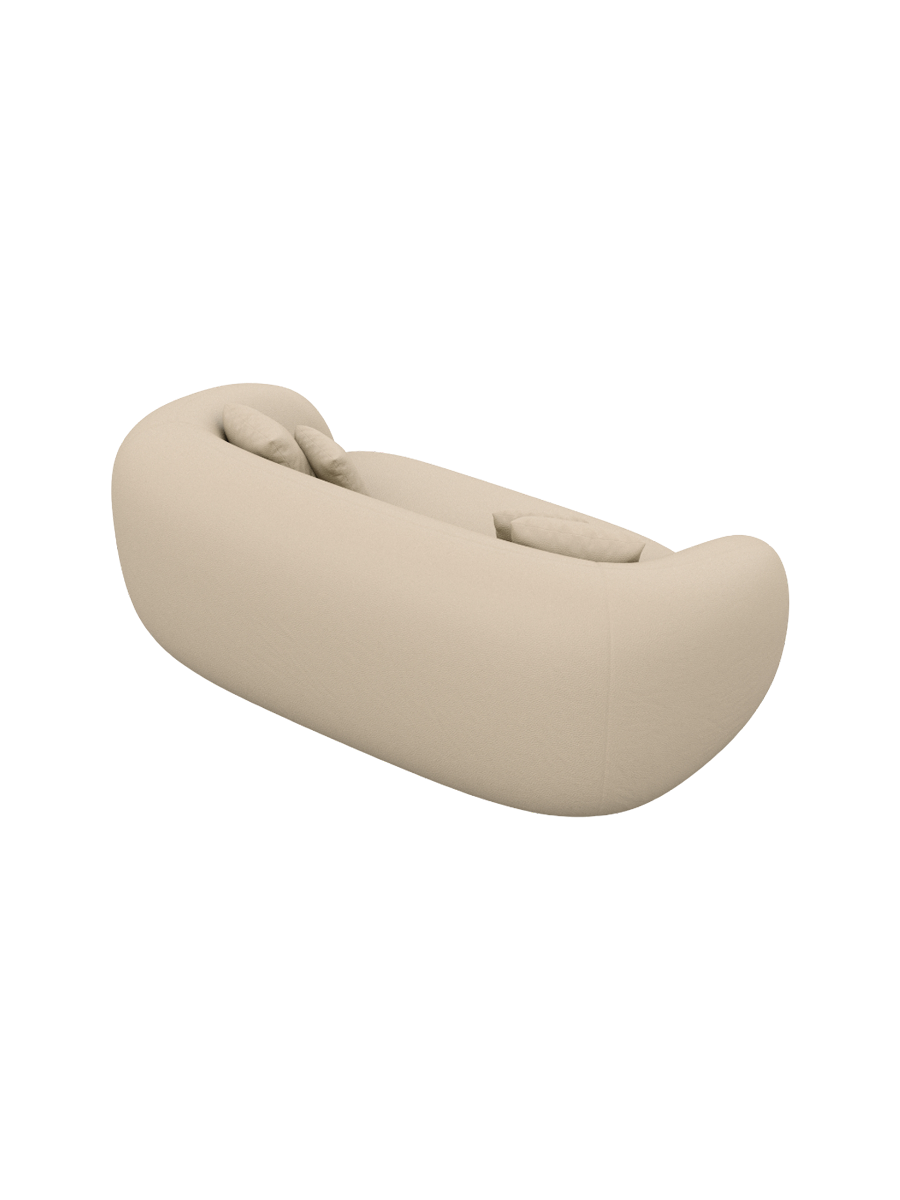 
2-Sitzer Design Echtleder Sofa „Serano“ - Echtleder Beige