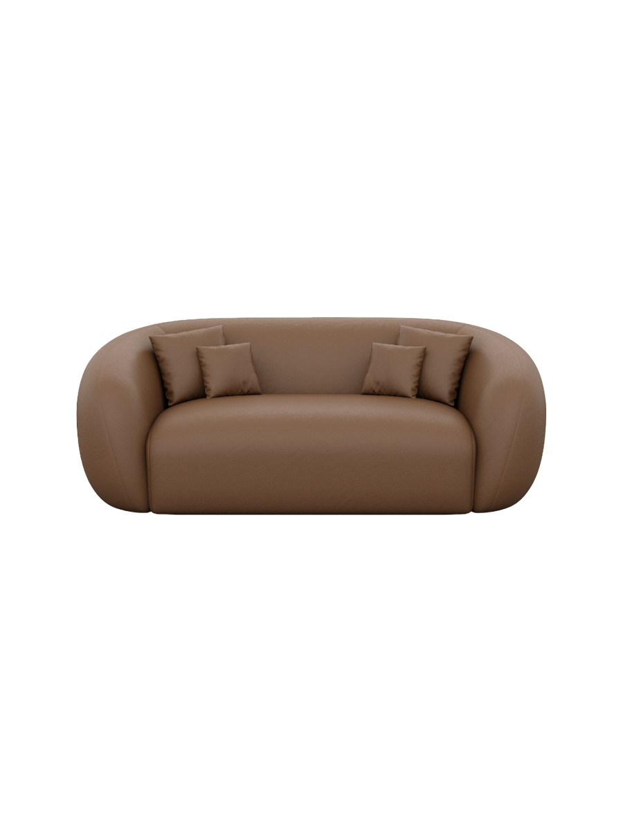 
2-Sitzer Design Echtleder Sofa „Serano“ - Echtleder Beige