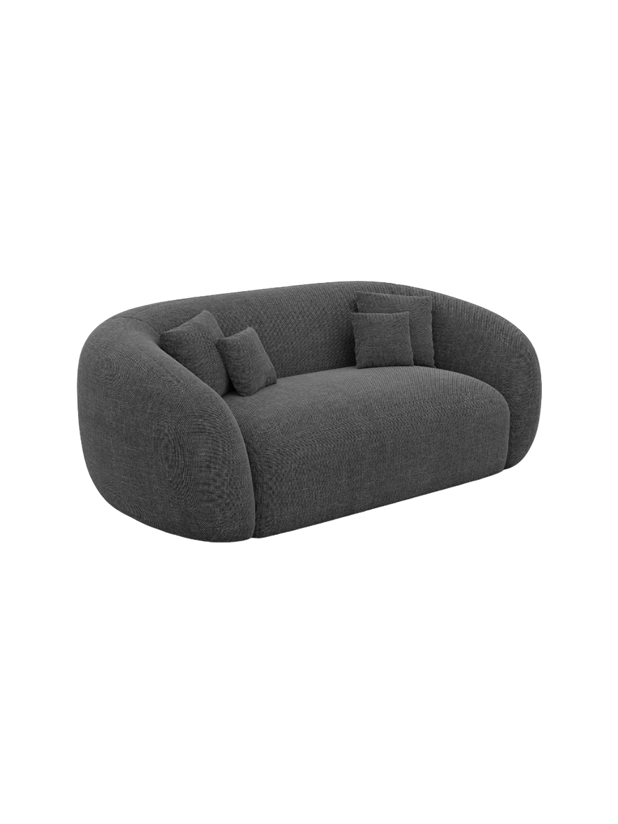 
2-Sitzer Design Sofa „Serano“ mit Strukturstoff-Bezug - Strukturstoff Anthrazit