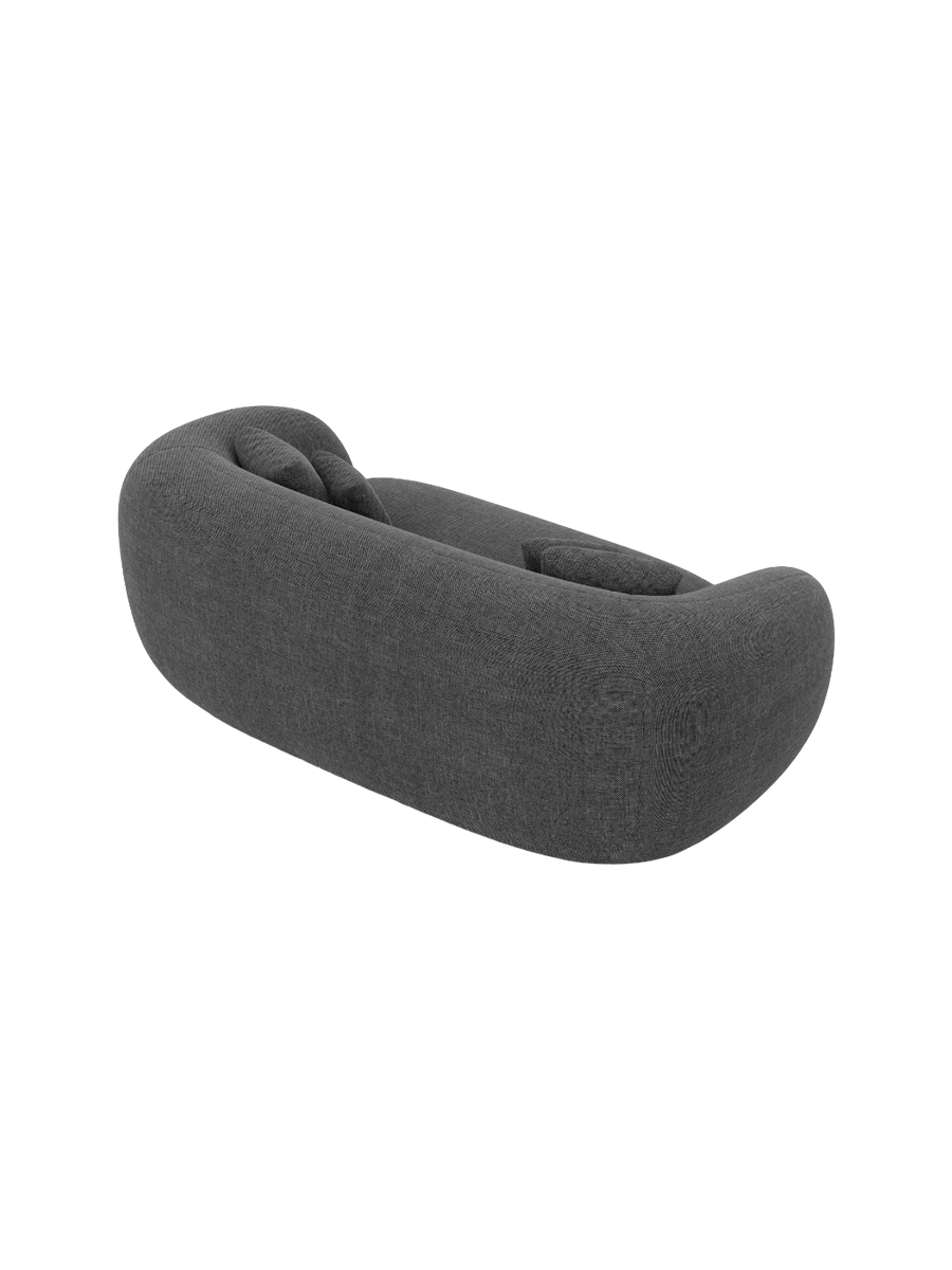 
2-Sitzer Design Sofa „Serano“ mit Strukturstoff-Bezug - Strukturstoff Anthrazit