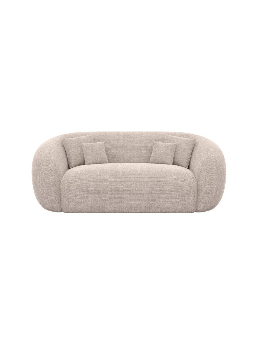 
2-Sitzer Design Sofa „Serano“ mit Strukturstoff-Bezug - Strukturstoff Anthrazit
