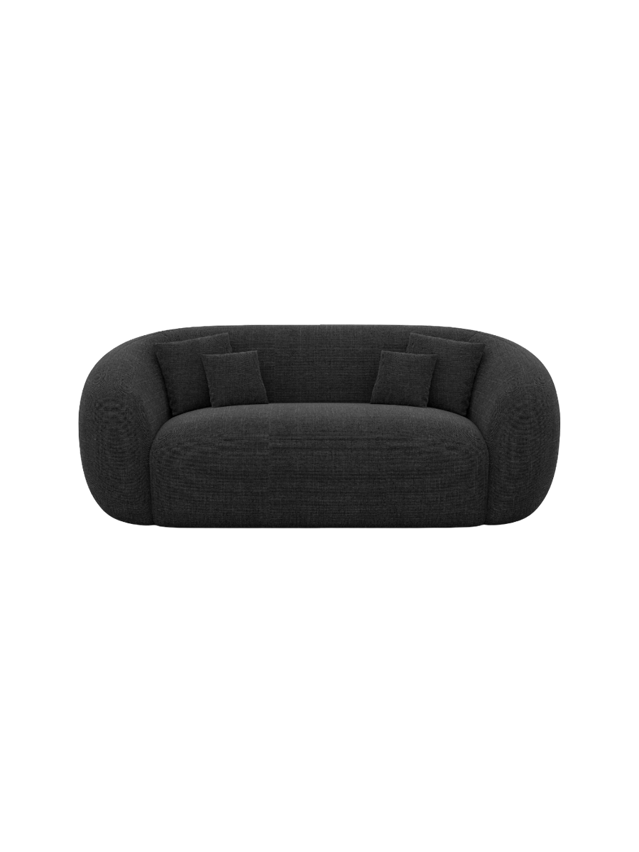 
2-Sitzer Design Sofa „Serano“ mit Strukturstoff-Bezug - Strukturstoff Anthrazit