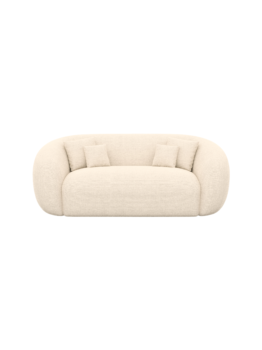 
2-Sitzer Design Sofa „Serano“ mit Strukturstoff-Bezug - Strukturstoff Anthrazit