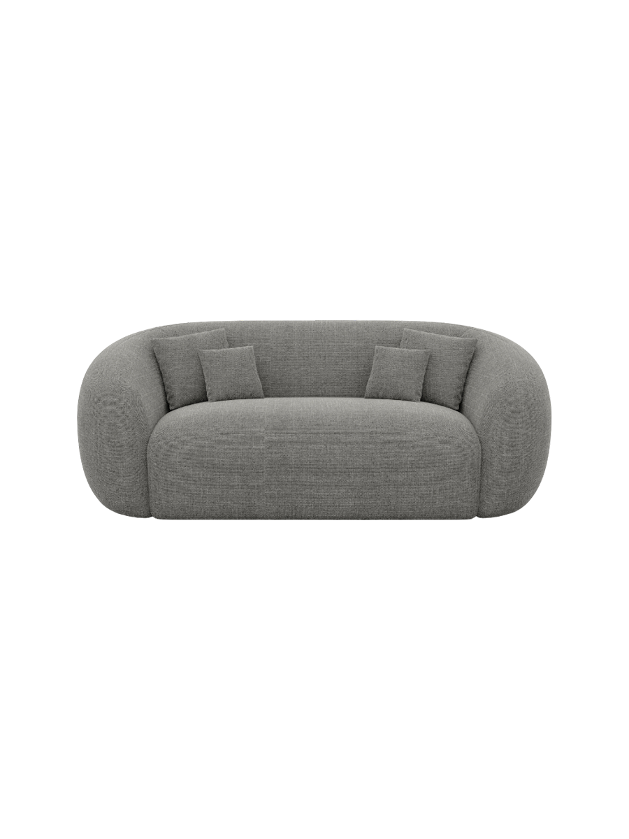 
2-Sitzer Design Sofa „Serano“ mit Strukturstoff-Bezug - Strukturstoff Anthrazit