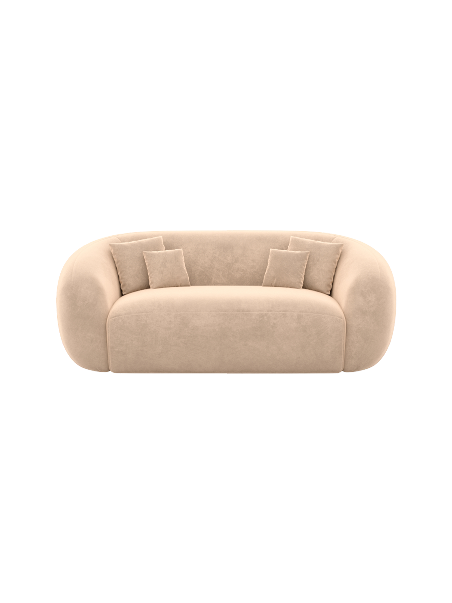 
2-Sitzer Design Ecksofa „Serano“ mit Samtbezug - Samtbezug Königsblau