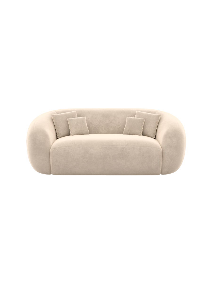 
2-Sitzer Design Ecksofa „Serano“ mit Samtbezug - Samtbezug Königsblau