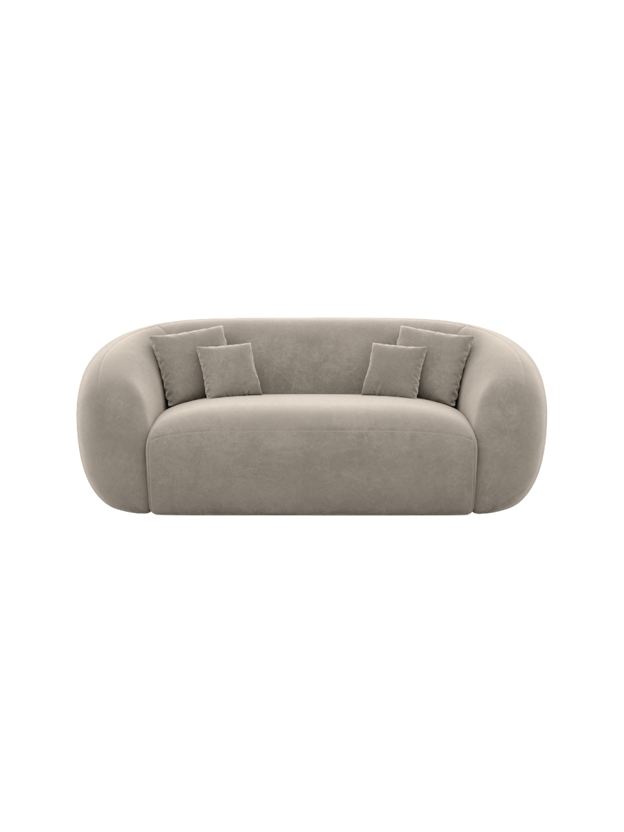 
2-Sitzer Design Ecksofa „Serano“ mit Samtbezug - Samtbezug Königsblau