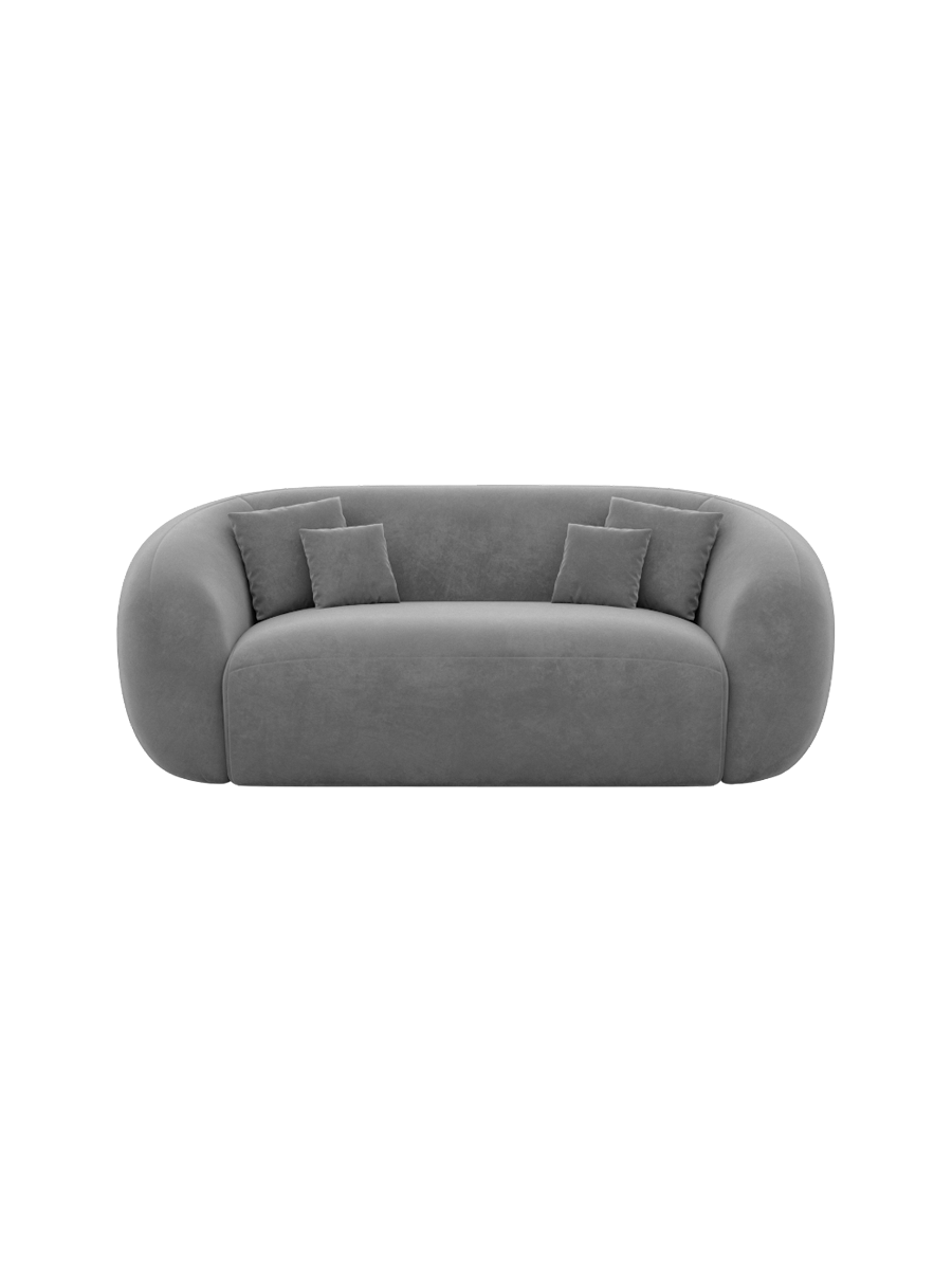 
2-Sitzer Design Ecksofa „Serano“ mit Samtbezug - Samtbezug Königsblau