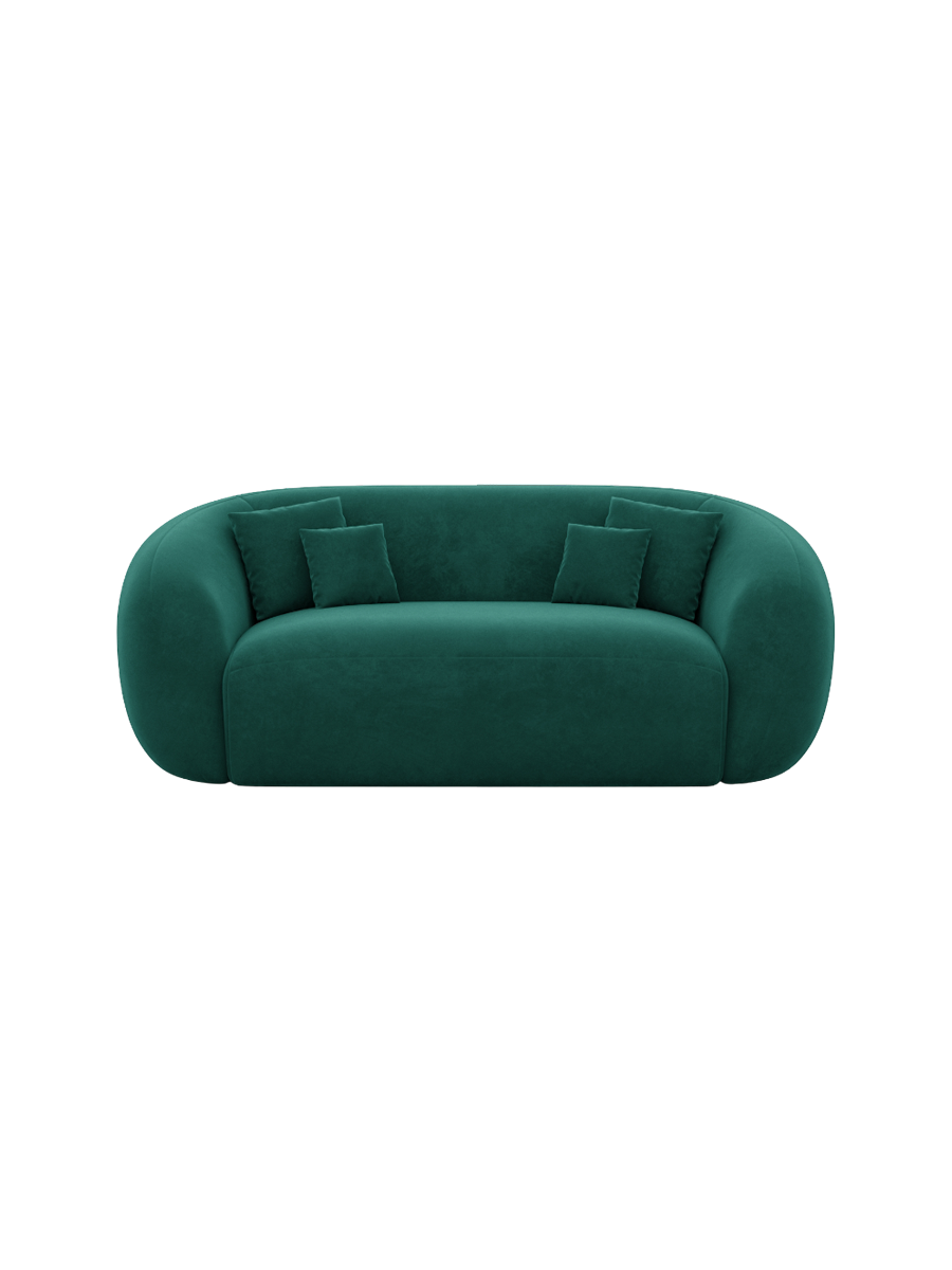 
2-Sitzer Design Ecksofa „Serano“ mit Samtbezug - Samtbezug Königsblau