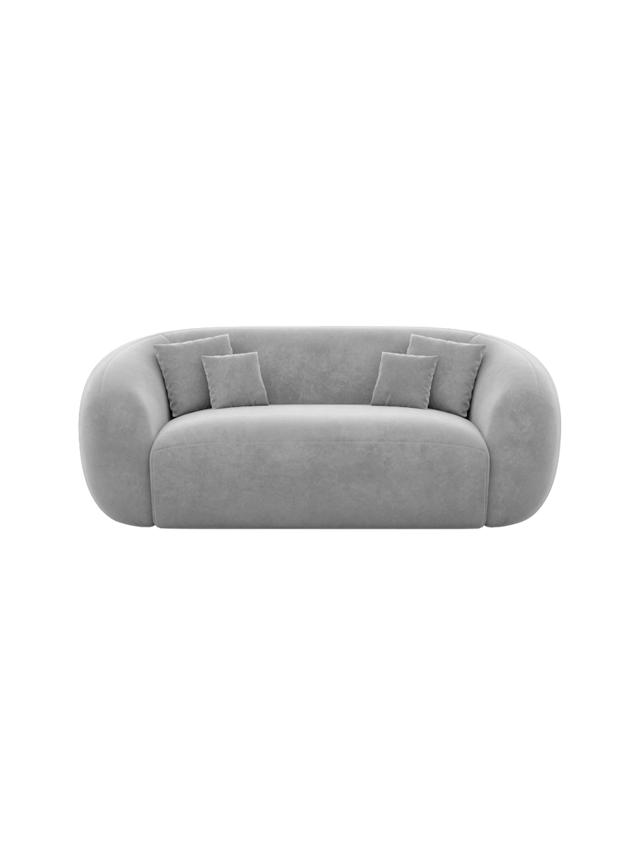 
2-Sitzer Design Ecksofa „Serano“ mit Samtbezug - Samtbezug Königsblau