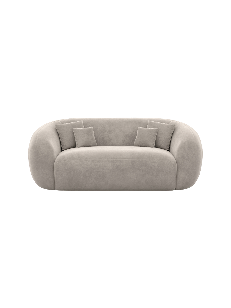 
2-Sitzer Design Ecksofa „Serano“ mit Samtbezug - Samtbezug Königsblau