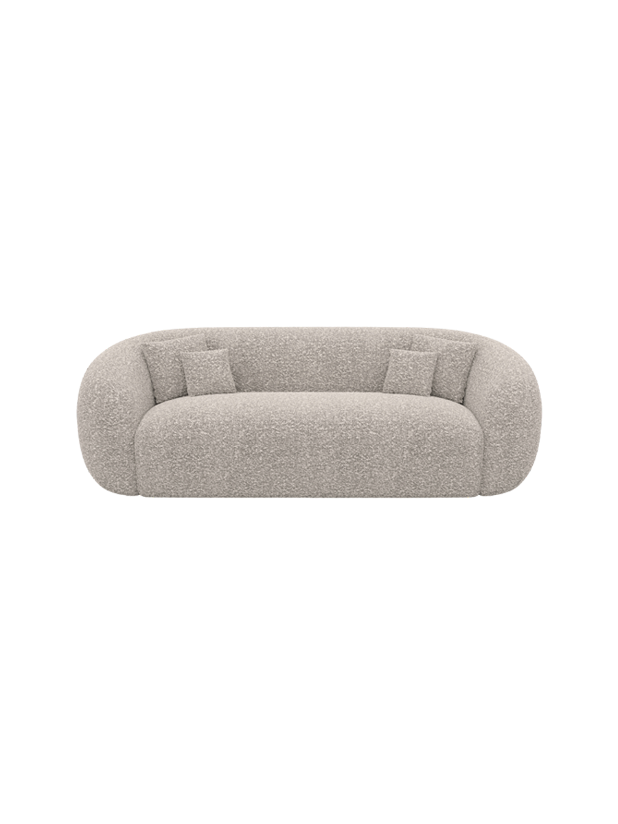 
3-Sitzer Design Sofa „Serano“ mit Bouclé-Bezug - Bouclé Graphit