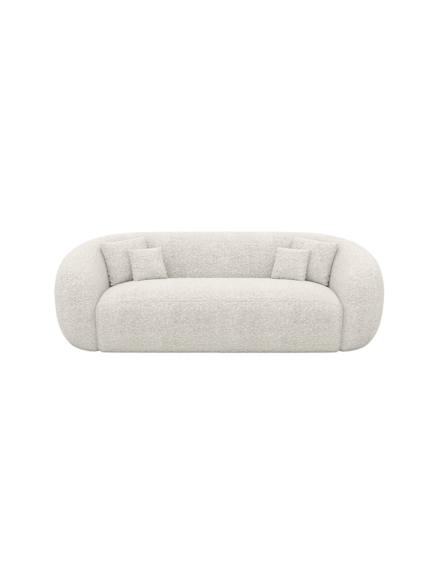 
3-Sitzer Design Sofa „Serano“ mit Bouclé-Bezug - Bouclé Graphit
