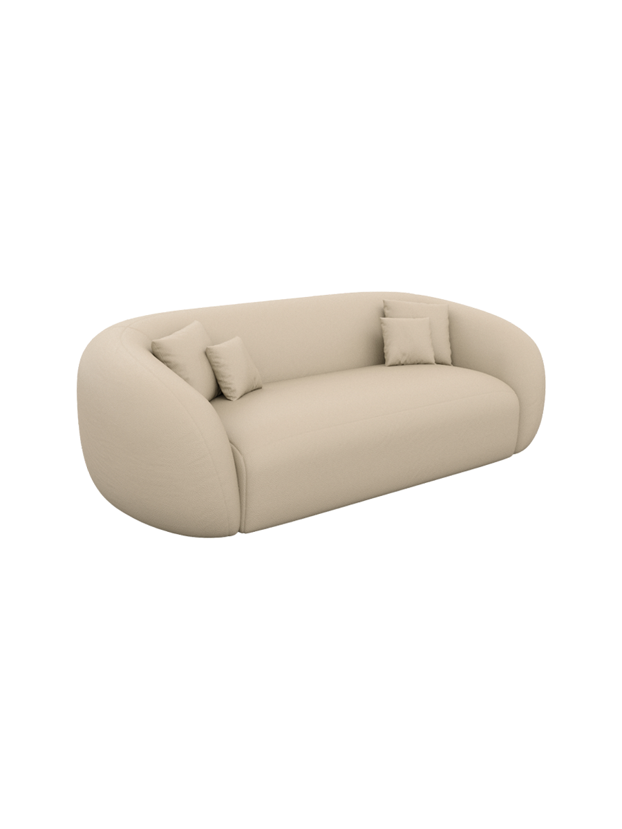 
3-Sitzer Design Echtleder Sofa „Serano“ - Echtleder Beige