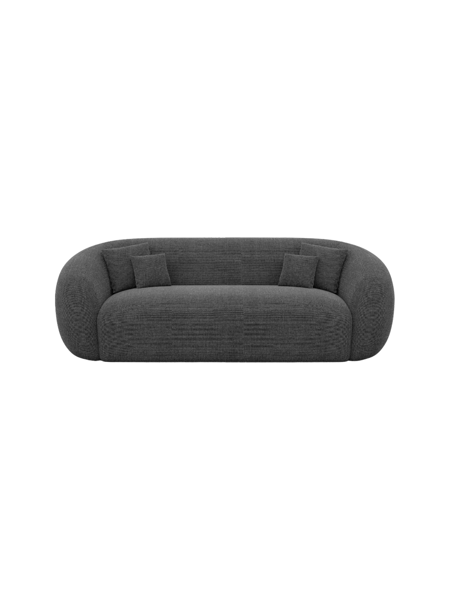 
3-Sitzer Design Sofa „Serano“ mit Strukturstoff-Bezug - Strukturstoff Anthrazit