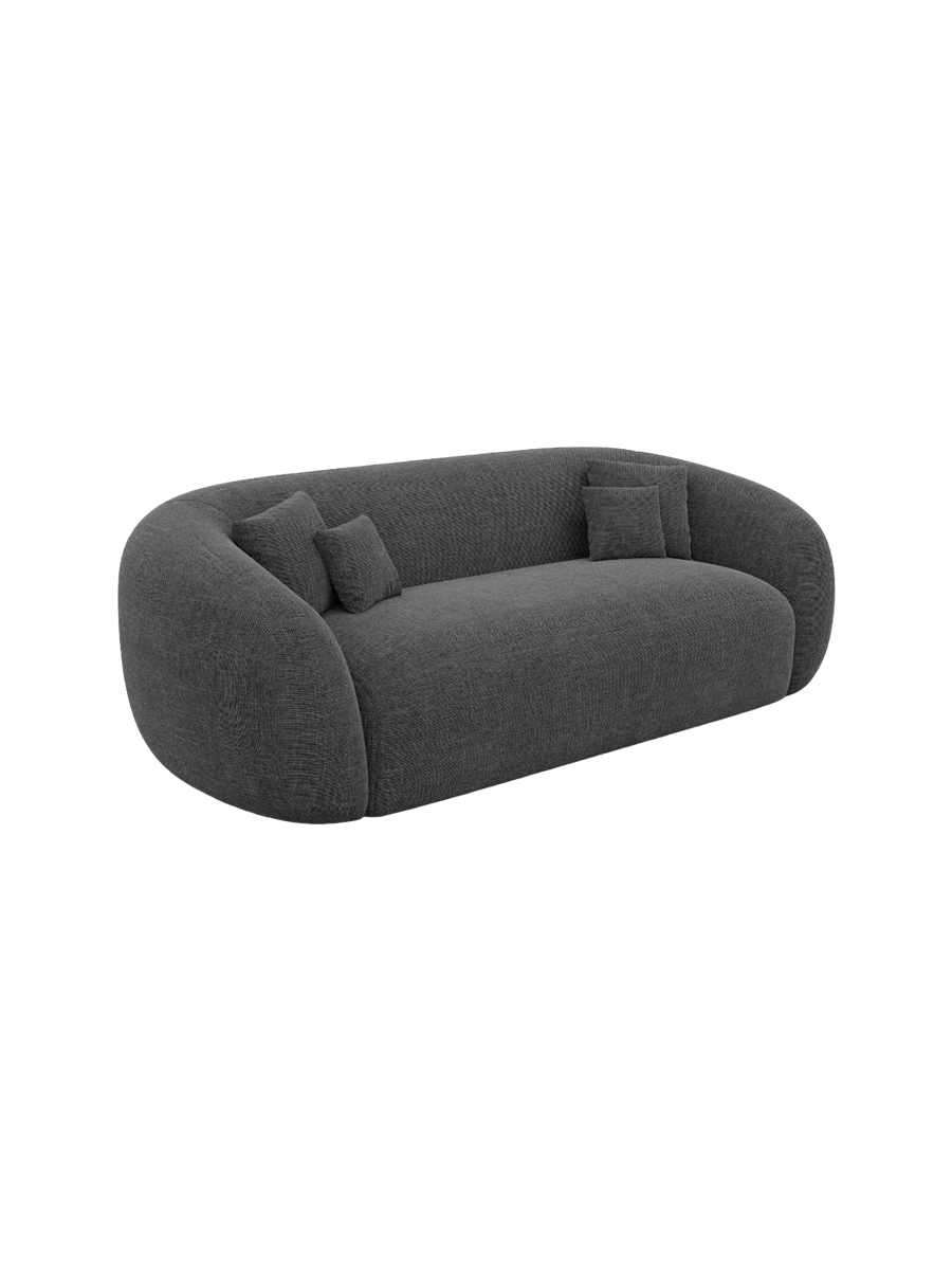 
3-Sitzer Design Sofa „Serano“ mit Strukturstoff-Bezug - Strukturstoff Anthrazit